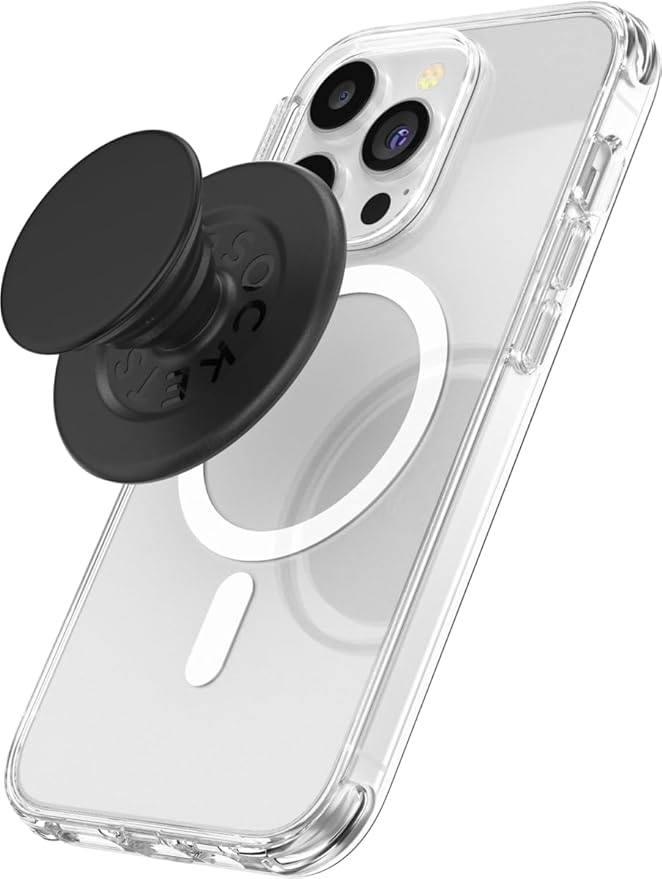 PopSockets Adhesive Phone Grip, Holder, Phone Stand, Black - Translucent Black Smoke