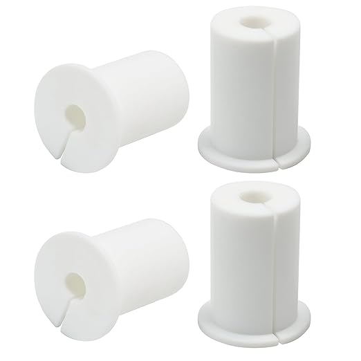 4pc Starlink Cable Grommet 1" Silicone Waterproof Wall Hole Pass Through Split Cable Bushings for TV Wire Ethernet Cord, Starlink Cable Routing Kit Accessories, 38mm/1.5" Ht, White