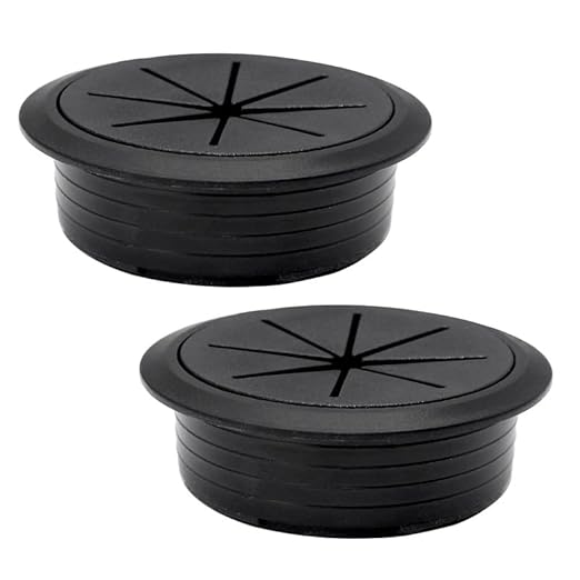 EASYEAH 2 Pcs Desk Grommet 2-3/8" / 60 mm, Desk Hole Cover for Cables