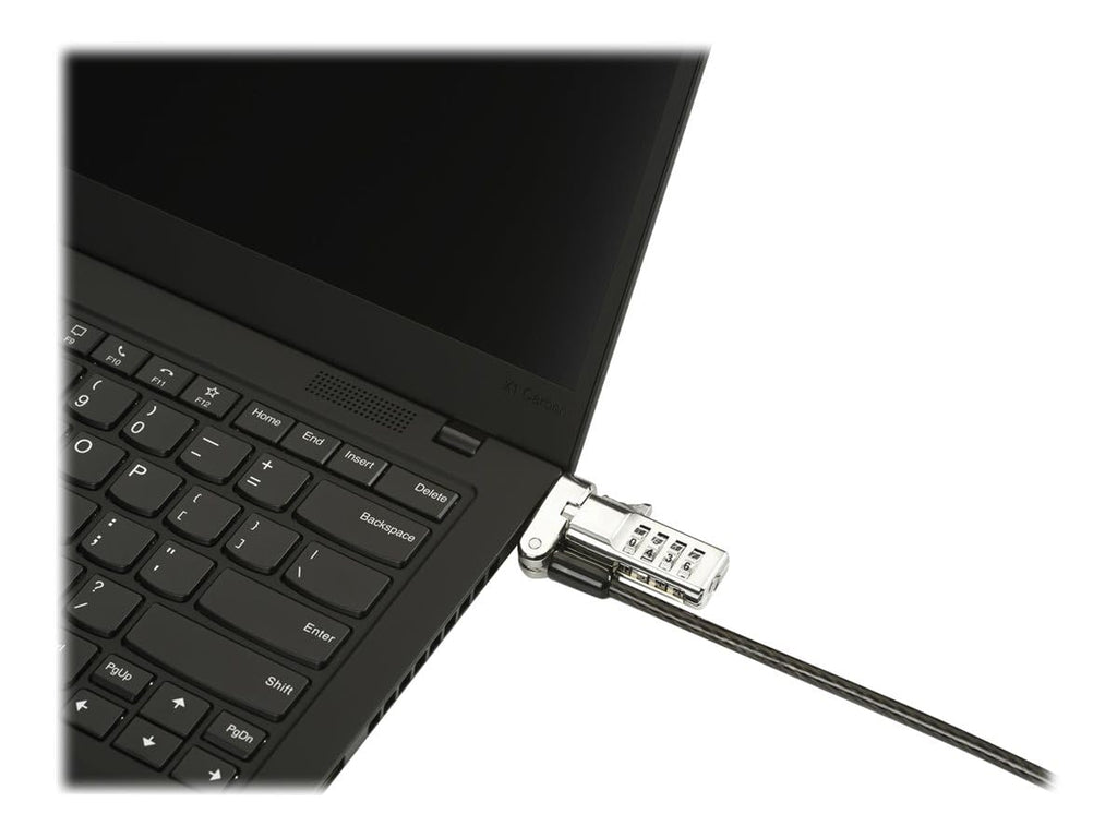Kensington Universal 3-in-1 Combination Laptop Lock, Computer Security Locking Cable - Resettable Version (K62316WW), Black