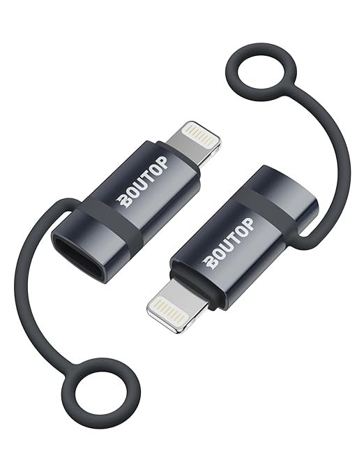 [MFi Certified] 3A 36W USB C to Lightning Adapter, USBC to Lightning Adapter Support Data Sync/PD Fast Charging Compatible with iPhone iPad AirPods, with Anti-Lost Holder - 2 Pack