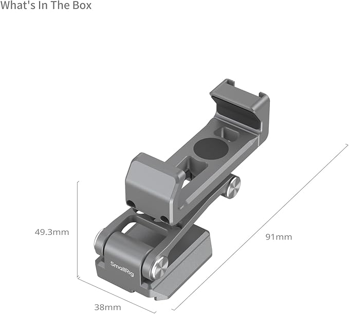 SMALLRIG Metal Phone Mount with Baseplate for Arca-Swiss,Compatible for DJI RS 4 Mini & RS 3 Mini, Cell Phone Mount Adapter Support Free Adjustment Joints, Phone Tripod Mount for iPhone 16 15-5338