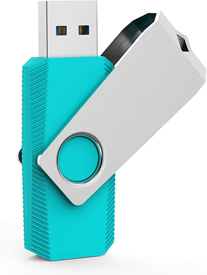 Aiibe 5 Pack 64 GB Flash Drive 64GB USB Flash Drive Thumb Drive 64 GB USB 2.0 Flash Disk Jump Drive Multi Pack USB Stick Zip Drives 64GB with Led Light (64G, 5 Colors: Black Red Cyan Green Purple)