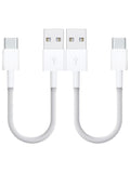 [1ft 2-Pack] Woven USB-C Cable for Apple iPhone 16 Pro Max Charger MFi Certified Short CarPlay USB to USB C Cord Fast Charging for 16Plus/15 Pro Max/15Pro/16 Pro/16/15/Airpods Pro 2/iPad Air (White)