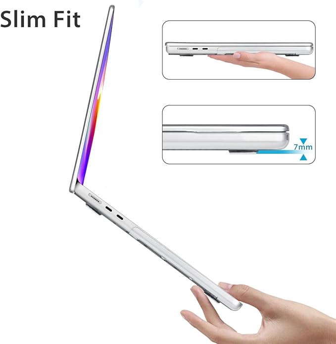 Compatible with 2025 2024 2023 2022 MacBook Air 13 inch Case M4 A3240 M3 A3113 M2 A2681, Hard Shell &Keyboard Cover&Screen Film&Webcam Cover for New M4 Mac Air 13.6 inch with Touch ID, Smile