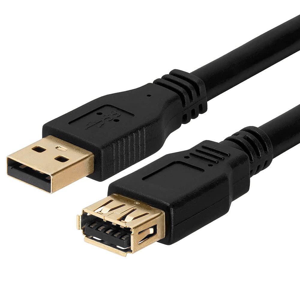 Cmple - USB 3.0 A Male to A Female Extension Gold Plated Cable - 10FT (Blue)
