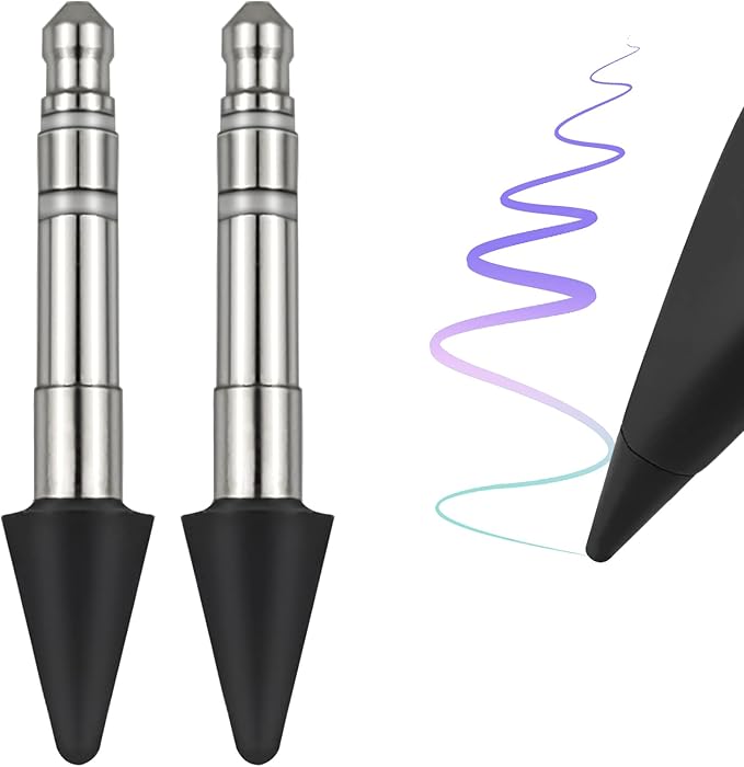 Slim Pen 2 Tips (2 Pack) Replacement fits for Surface Slim Pen 2, Real-Time Sensitivity Replacement nibs fits for Surface Pro 8/Surface Pro X/Surface Laptop Studio/Surface Duo 2 Table Pen