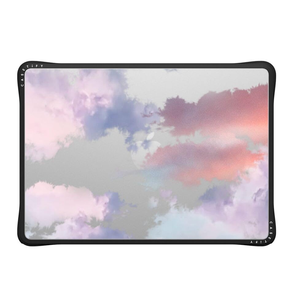 CASETiFY Impact MacBook Air 13.6" (M2-M5) Case [Cushioned Impact Corners/Scratch-Resistant/Anti-Slip Grip] - Clear Black