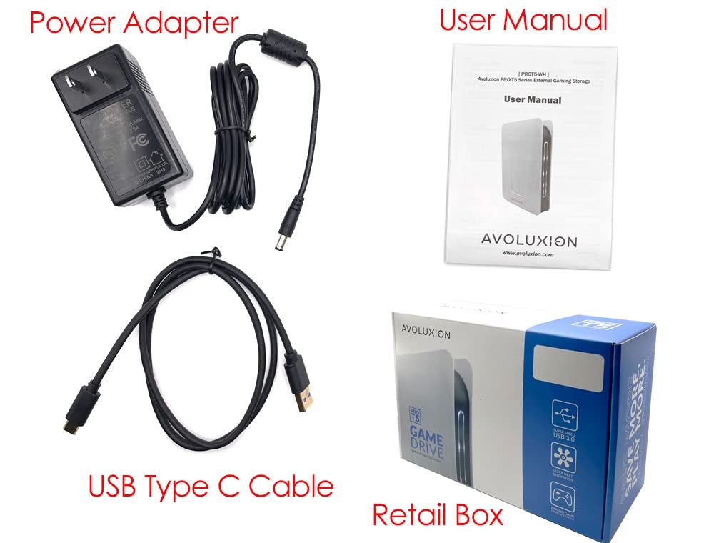 Avolusion PRO-T5 Series USB 3.0 External Hard Drive for WindowsOS Desktop PC/Laptop (White) (14TB) (Renewed)