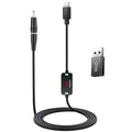 FARSENSE USB C to DC Adapter,Barrel PD Trigger Cable(3.3ft) with USB A to USB C Tips/3.5x1.35mm Tips,USB to DC Power Cable can Switching and LED Display Voltage