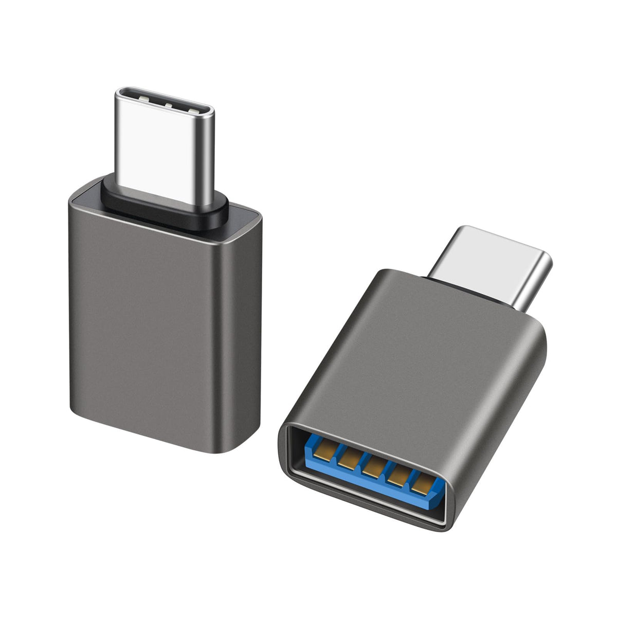 USB C Male to USB A Female OTG Adapter (2 Pack),USB 3.2 GEN2 10Gbps High-Speed Data PD 60W Fast Charging for iMac,MacBook Pro/Air,iPhone 16 15,iPad,Microsoft Surface,Samsung Galaxy S24/23/22,etc.