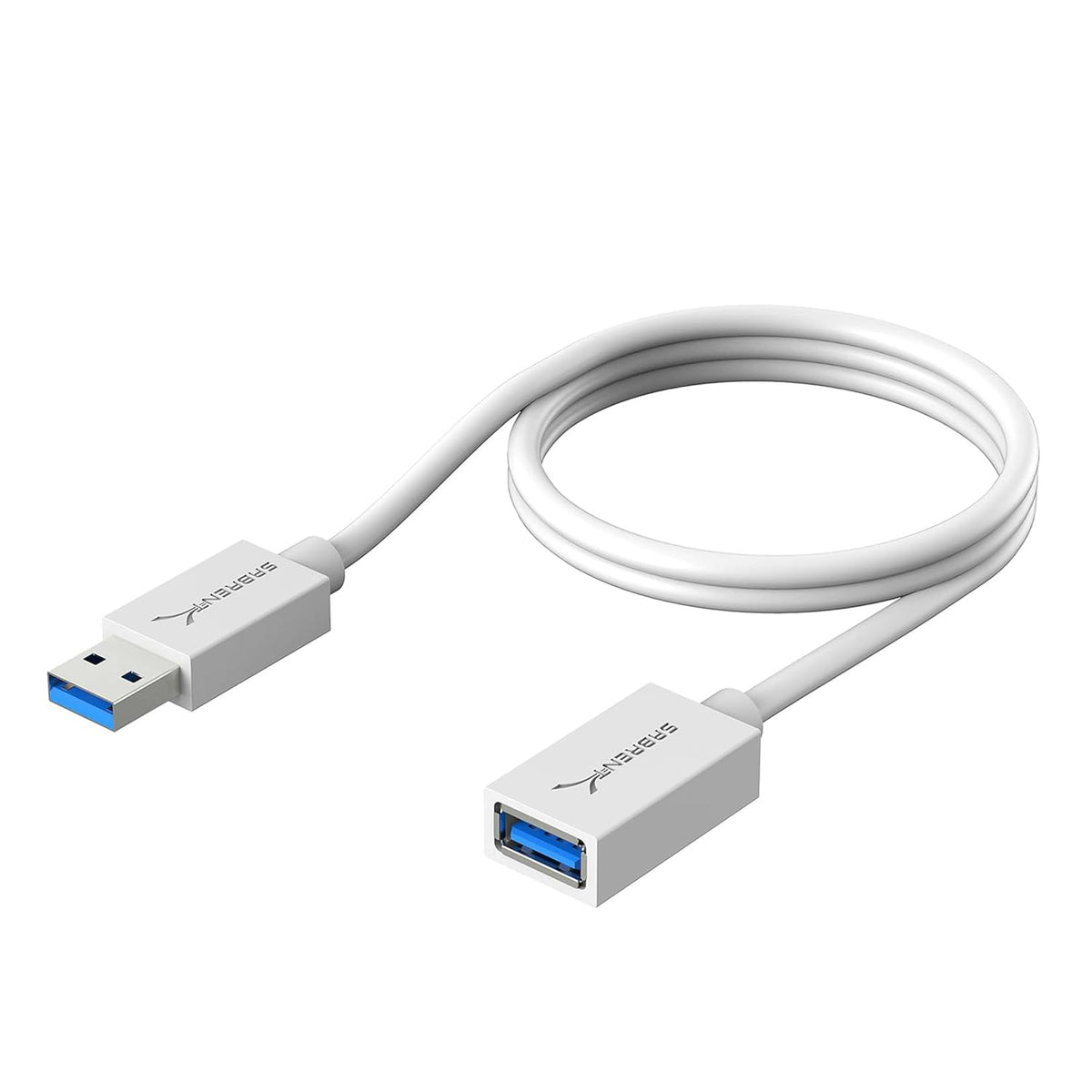SABRENT USB 3.0 Extension Cable, A-Male to A-Female, 6ft, White (CB-306W)