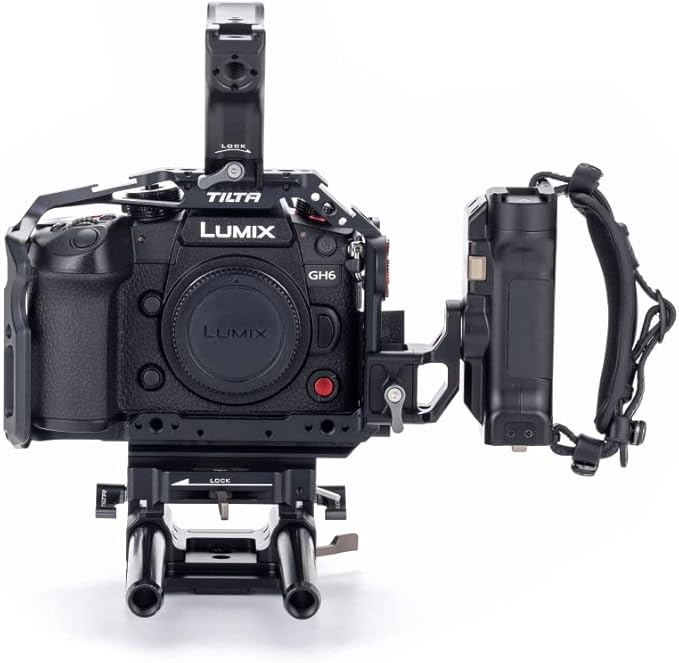 Tilta Camera Cage compatible with Panasonic GH6 Pro Kit - Black | TA-T15-B-B