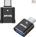ENVEL USB to USB C Adapter, 2 Pack USB3 5Gbps High Speed Data Transfer, OTG Converter Thunderbolt3 4 Compatible with Apple iWatch iPhone 15 16 Pro Max iPad Air 4 5 Mini 6