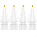 NIUTRENDZ 4 Pack Replacement Tips for Apple Pencil 2nd Generation and 1st Generation Fine Point Metal Tip, Wear-Resistant & Precise Control (1.95mm, White)