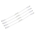 MECCANIXITY LED Strip Dimmer, 12V to 24V 6A Mini Brightness Adjustable Controller Lamp Switch with DC Plugs for Single Color Strips, White Pack of 4