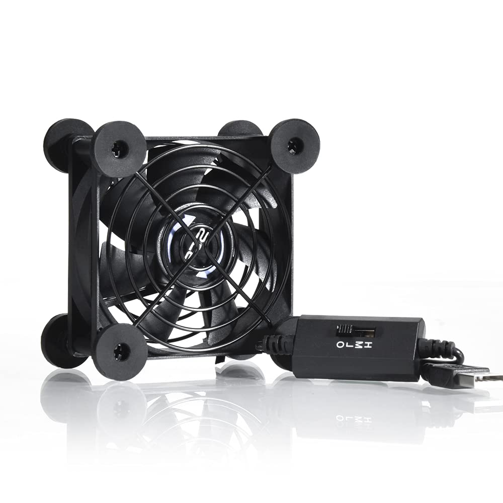 SCCCF Quiet 140mm USB 5V Portable Cooling Fan for Flat Panel TV Receiver Router DVR PlayStation Xbox Computer Cabinet Cooler