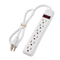 PowerEnvy 6-Outlet Surge Protector – 250 Joules, 2ft Cord, 15A/125V, 1875W Max – Right Angle Plug, Black – Home, Office, & Electronics Protection