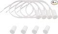 4PCS Recessed Wired Security Window Door Contact Sensor, Normally Closed NC, Door Alarm Magnetic Reed Switch with 2 Wire, ABS White, RC-33