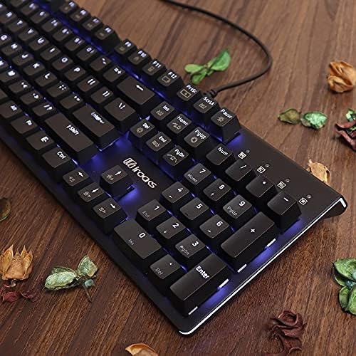 i-rocks K75M Illuminated Mechanical Keyboard, 104 Keys, with Cherry MX Switches, PBT Keycaps, Backlit LED Light and Shortcut Keys - Programmable Light & Macro Recorder (Cherry MX Brown Switch, Black)