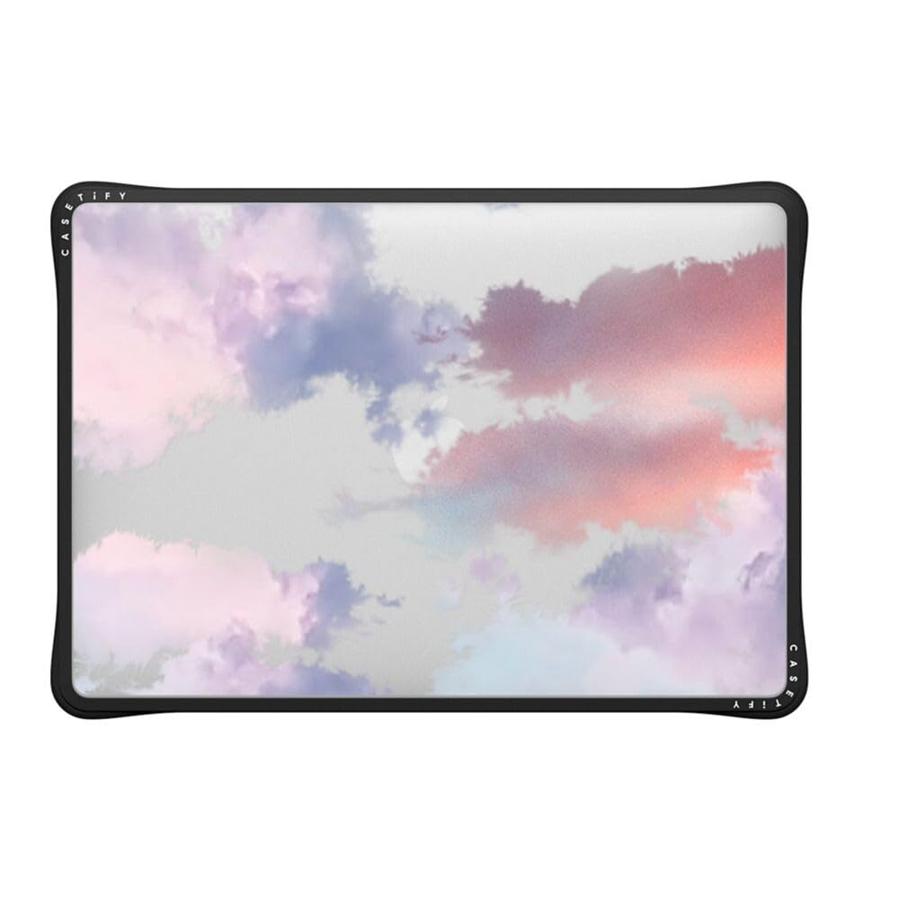 CASETiFY Impact MacBook Air 13.6" (M2-M5) Case [Cushioned Impact Corners/Scratch-Resistant/Anti-Slip Grip] - Clear Black