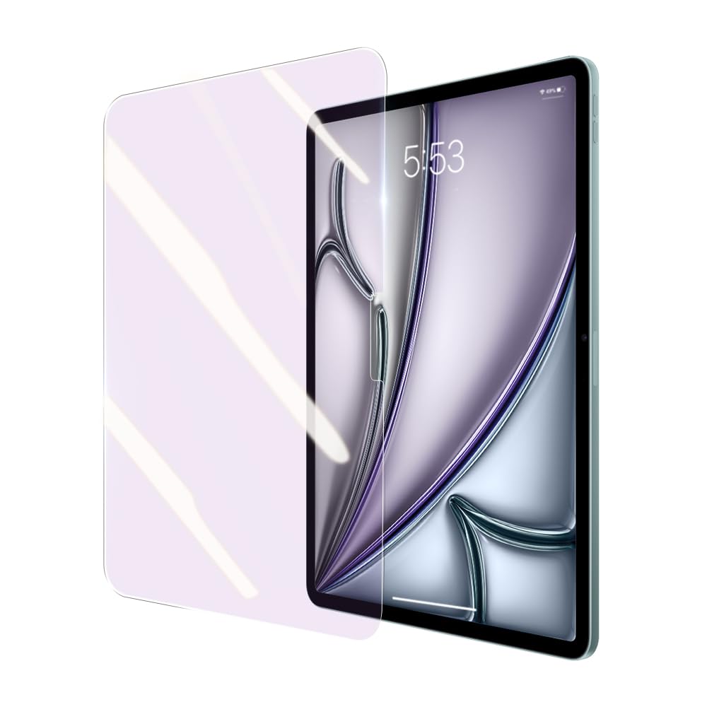 PERFECTSIGHT Anti Blue Light Screen Protector Compatible with iPad Air 11 Inch M3/M2 (7th/6th Generation, 2025/2024), Eye Protection Blue Light Filter, Anti Fingerprint Tempered Glass, 1 Pack