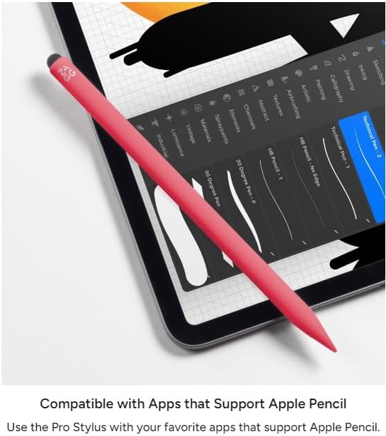 ZAGG Pro Stylus 2 with Active & Capacitive Tips, Palm Rejection, Tilt Recognition, Bluetooth Pairing, Compatible w/iPad Pro 11/12.9 (3,4, & 5 Gen)/Air 10.9/iPad 10.2/9.7/Mini 5/ iPad Air (M2) - Blue