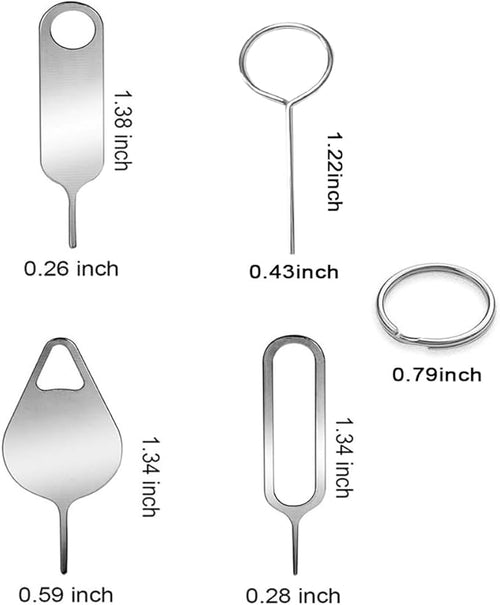 8 Pcs Security Pin Key Release Removal Tool Compatible with Arlo Video Doorbell, Eufy Video Doorbell and Nest Video Doorbell,with 2 Doorbell Removal Pins and A Key Ring(4 Styles, A Combination)