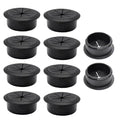 10 Pcs Desk Grommet 2" / 50 mm, Desk Hole Cover for Cables Black, Cable Grommet ABS Plastic, Desk Hole Grommet for Home & Office Pc, Detachable Cable Cord Organizer