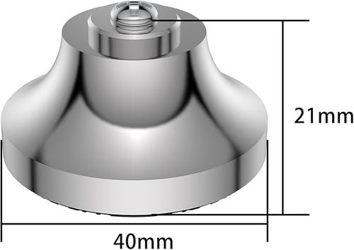 Audiocrast IF4021S HiFi Speaker Isolation Feet Pads 4PCs Stainless Steel 40x21mm Silver Speaker Shock Absorber Vibration Dampener Floor Protector for Audio Subwoofer CD DVD Amplifier Turntable DAC