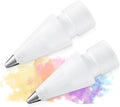 REEYEAR Realistic Fine Point Pencil Tips fits for Apple Pencil 2nd 1st Generation USB-C Version, Fine Tips Paperfeel Ipad Pro Pen 1st 2 Gen Replacement Nibs fits for Artists,Note-takers,White