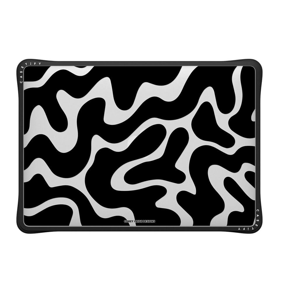 CASETiFY Impact MacBook Air 13.6" (M2-M5) Case [Cushioned Impact Corners/Scratch-Resistant/Anti-Slip Grip] - Clear Black