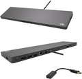 Cyber Acoustics Docking Station (DS-2000), 6 Pack – USB-C with 100W Power Delivery, Laptop Cooling, Dual 4K Monitor Displays, 4 USB-A Ports, Ethernet, Includes 6 Active DisplayPort to HDMI Adapters
