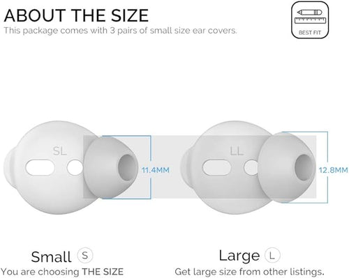 AhaStyle 3 Pairs AirPods Ear Tips Silicone Earbuds Cover