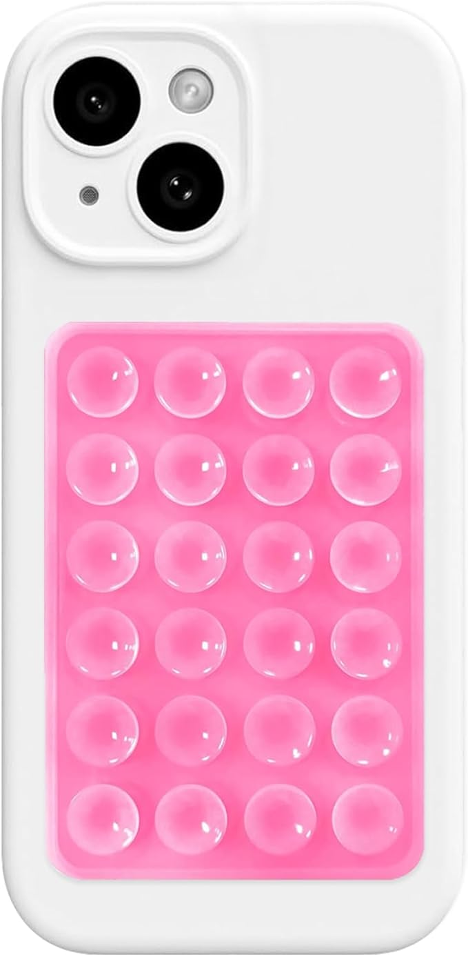 AZXYI Anteel Silicone Suction Phone Case Mount, Silicon Adhesive Suction Cup Phone Mount, Non Slip Sticky Phone Grip for Cellphone, Strong Grip Holder for Selfies and Videos (Lavender)