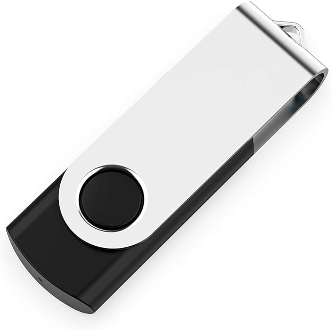 2 Pack 32GB USB Flash Drive USB 2.0 Thumb Drives Jump Drive Fold Storage Memory Stick Swivel Design - Black