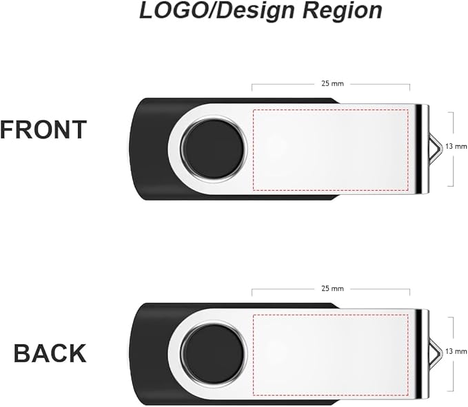 Personalized Flash Drives 512MB, Wooolken Customizable USB 2.0 Thumb Drives 10/20/50/100 Pack, Logo Memory Stick Custom Flash Drive Engraved Logo (Mixcolors)