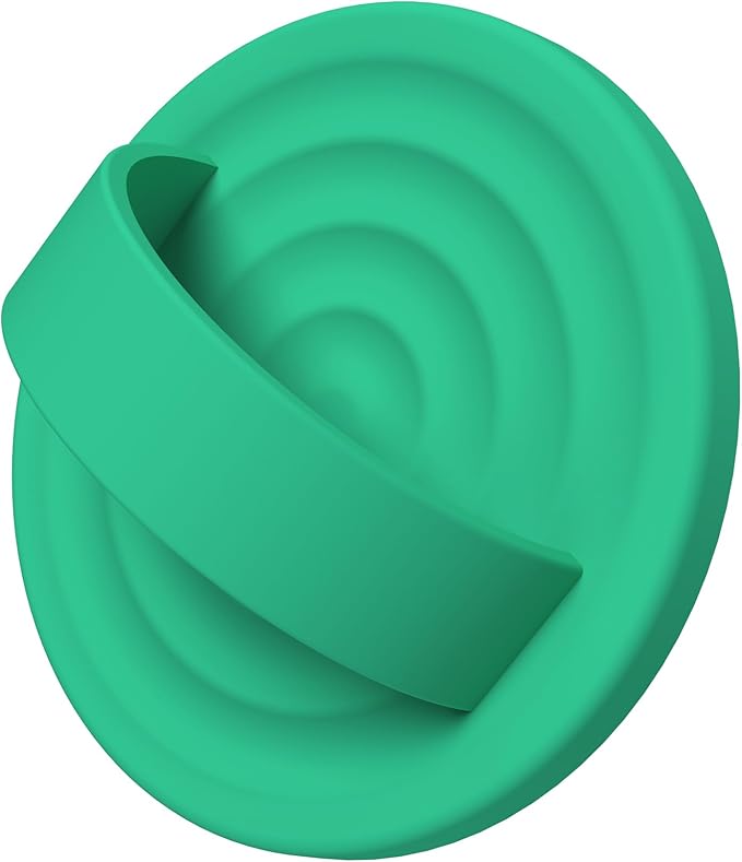 Magnetic Phone Ring Grip Holder, Silicone Finger Loop Grip, Compatible with MasSafe, Back of Phone for iPhone Pro Max/Plus/16/15/15/14/13/12 Series, Emerald Green
