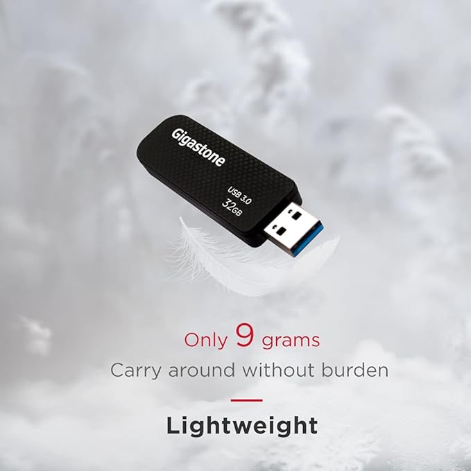 GIGASTONE 32GB Flash Drive (10 Pack) Z30 USB 3.2 Gen 1, 80MB/s Ultra Fast, Keychain Loop, Carbon Fiber Style, Push-Pull Design, Data Storage, Backup for PC/Mac/TV/Car, USB 2.0/3.0/3.1 Compatible