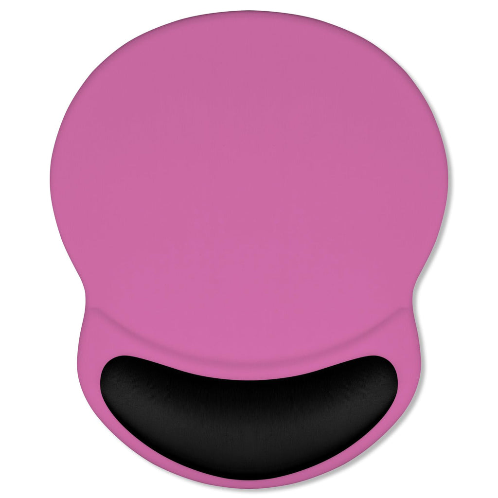 ITNRSIIET Ergonomic Mouse Pad with Comfort Gel Wrist Rest, Non-Slip PU Base, Smooth Textured Surface, Reduces Hand Fatigue & Wrist Pain, 8.7 x 7.2 Inch for Office Gaming Home, Black-Pink Contrast