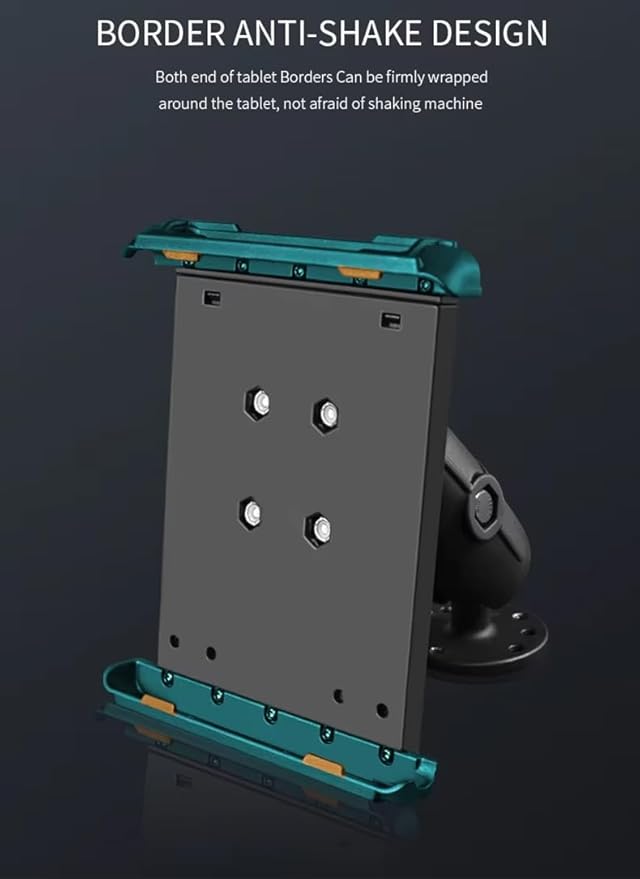 Strg Industrial Tablet Mount for 6.8" - 8.5" iPad/iPad mini Samsung Galaxy Tablets, Heavy Duty Tablet Holder Compatible with RAM B 1" and C 1.5" Size Round Ball Mounts Bases (Not Included Ball Mount)
