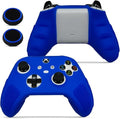 for Xbox Controller Series X/S (2024/2023) Silicone Protective Cover, Soft Skin Xbox Controller Accessories, Anti-Slip Cover with 2 Joystick Caps (Blue)