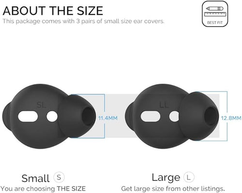 AhaStyle 3 Pairs AirPods Ear Tips Silicone Earbuds Cover