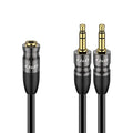 J&D 3.5 mm to 2X 3.5 mm Cable, Gold Plated Joint Copper Shell Heavy Duty 3.5mm 1/8 inch TRS Female to Dual 3.5 mm 1/8 inch TRS Male Y-Splitter Stereo Audio Adapter Cable, 0.65 Feet
