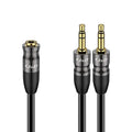 J&D 3.5 mm to 2X 3.5 mm Cable, Gold Plated Joint Copper Shell Heavy Duty 3.5mm 1/8 inch TRS Female to Dual 3.5 mm 1/8 inch TRS Male Y-Splitter Stereo Audio Adapter Cable for Headphone, 1.96 Feet