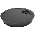 1 Pcs Desk Grommet 2-3/8" / 60 mm, Desk Cord Hole Cover, Cable Grommet Metal Zinc Alloy Materilal, Desk Hole Grommet for Home & Office Pc, Detachable Cable Cord Organizer-Flat Black