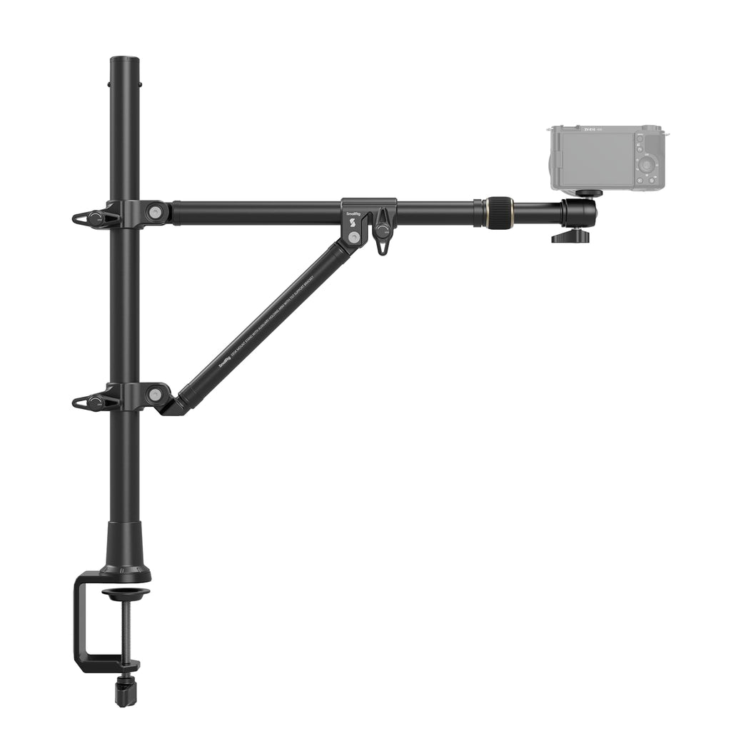 SMALLRIG Triangle Camera Desk Mount, Overhead Desk Clamp Phone Mount