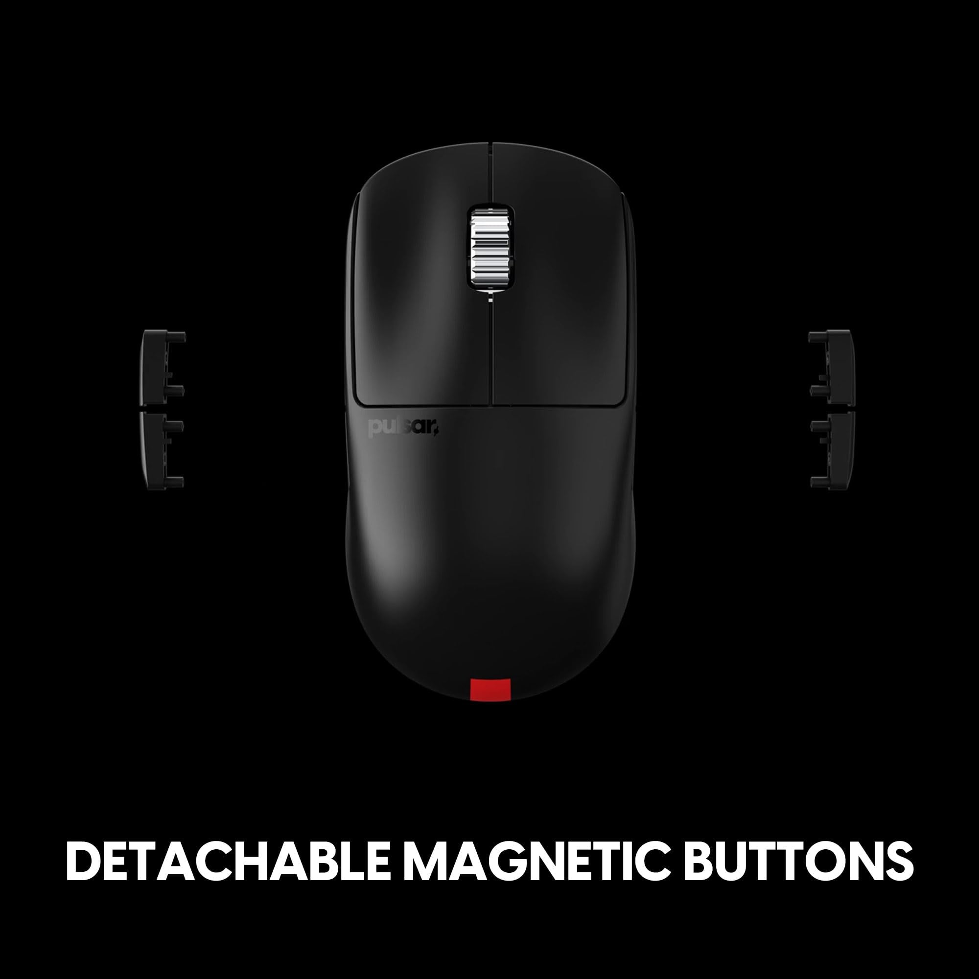 Pulsar Gaming Gears X2A v3 eS Wireless Gaming Mouse, Ultra Lightweight, Optical Switch, 32000 DPI, 750 IPS, XS-1 Sensor, 8k Compatible (Mini, Black)