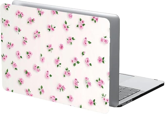 Compatible with MacBook Air 13.3 13.6 Inch Case 2022 2021 2020 2019 Plastic Hard Shell Case Cover,13.3 Pro(A1706/A1708/A1989/A2159/A2289/A2338), Pink Rose