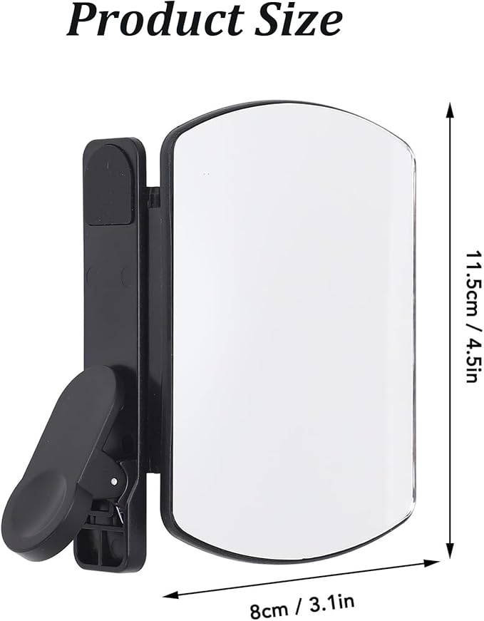 Mirror Effect Lens - Capture Stunning Reflections Instantly, Smartphone Camera Mirror Reflection Clip Kit, Mirror for Phone to Use Back Camera (Black)